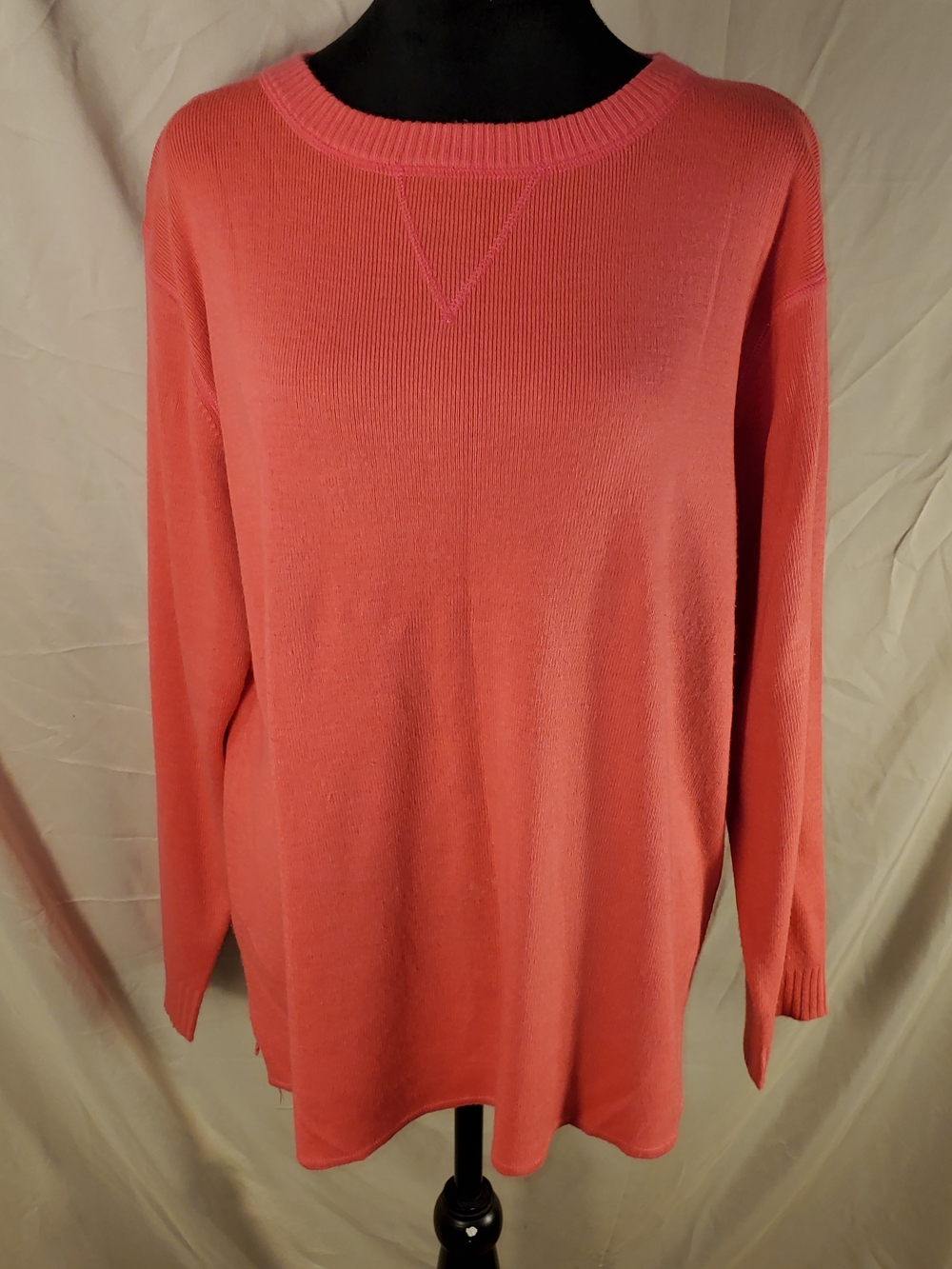 Coldwater Creek Coral Crewneck Sweater - XL